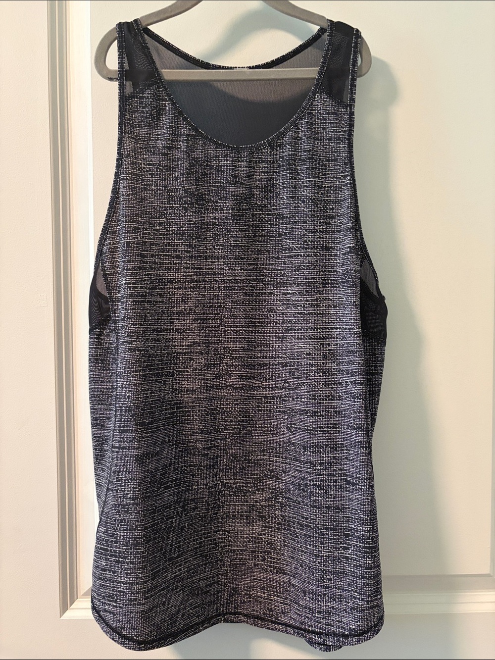lululemon athletica Black Heathered Mesh-Back Tank